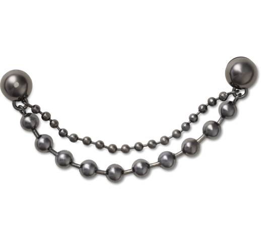 Double Black Gem Chain